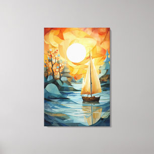 Impressão Em Tela Tranquilidade de outono: queda de Abstrato