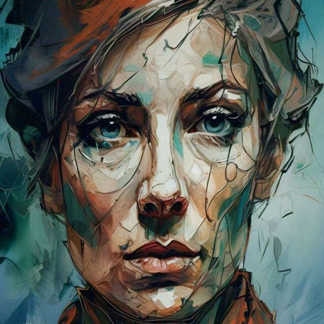 Impressão Em Tela "Transforme o seu espaço com a IA Envisionada Canv (women face emotion )