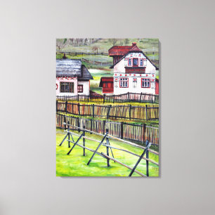 Impressão Em Tela Transilvânia, Romênia, pintada com aquarela