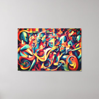 Impressão Em Tela Transmitir o espírito da música e das artes do esp