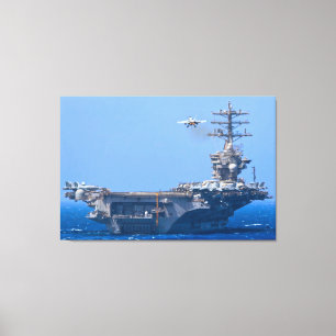Impressão Em Tela TRANSPORTADOR AERONAVE DOS EUA - CVN- 68 32x48