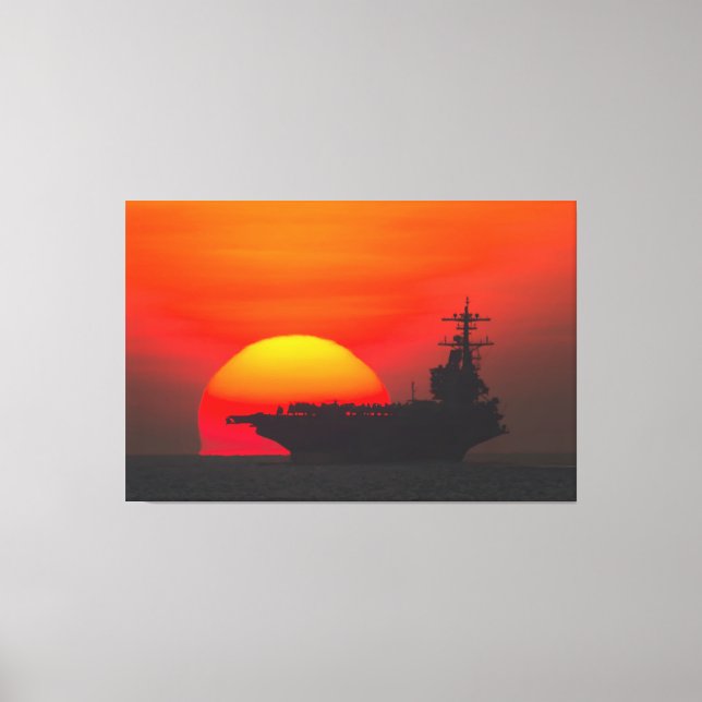 Impressão Em Tela TRANSPORTADORA AERONÁUTICA DOS EUA - CVN-77 40x60 (Frente)