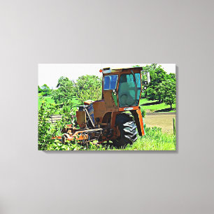 Impressão Em Tela Trator em uma Fazenda Fotografia Arte de Parede