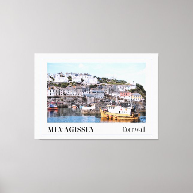 Impressão Em Tela Trawler voltando para casa, Mevagissey, Cornwall (Frente)