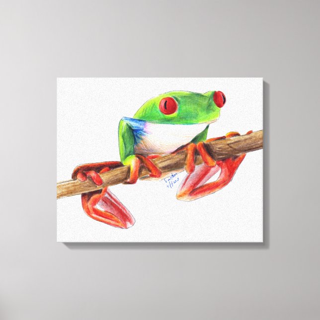 Impressão Em Tela Treefrog árvore sapo desenho animado (Frente)