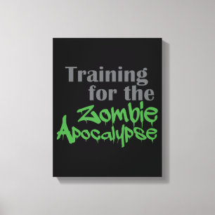 Impressão Em Tela Treinamento Para O Zombie Apocalypse Funny Workout