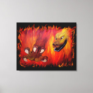 Impressão Em Tela Trelha do Dragão Vermelho