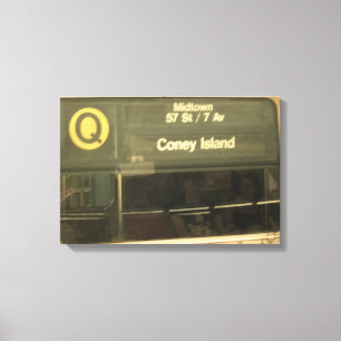 Impressão Em Tela Trem a Coney Island