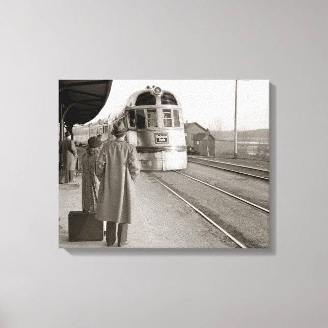 Impressão Em Tela Trem Burlington Zephyr, 1940 (Frente)