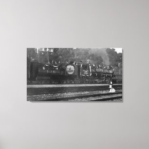 Impressão Em Tela Trem que Donning bandeiras dos E.U.