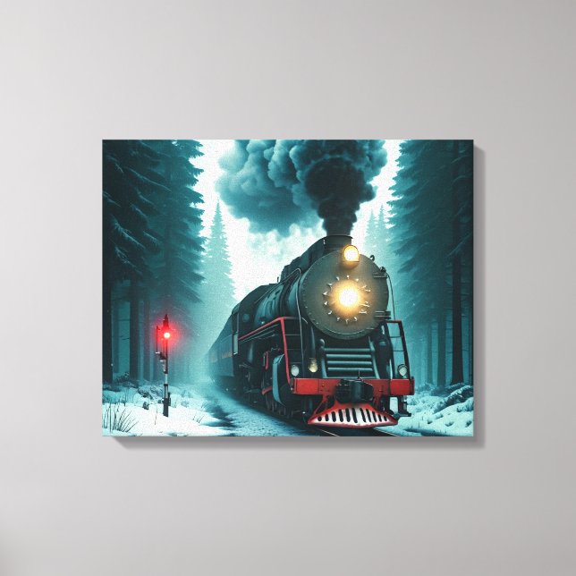Impressão Em Tela Trem Vintage Bonito (Frente)
