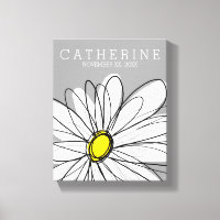 Trendy Daisy com cinza e amarelo