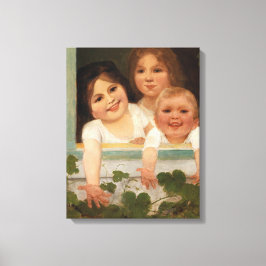 Impressão Em Tela Três crianças na janela