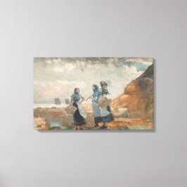 Impressão Em Tela Três Garotas Fisher (em Tynemouth, Northumberland)