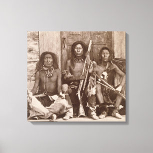 Impressão Em Tela Três indiano Braves, fotografado pelo inglês rea
