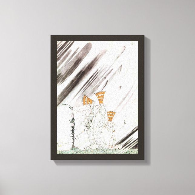 Impressão Em Tela Três princesas na Montanha Azul por Kay Nielsen (Frente)