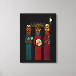 Impressão Em Tela Três Reis Magos Porto-Riquenhos – Parranda