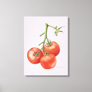 Impressão Em Tela Três tomates na videira 1997
