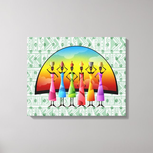 Impressão Em Tela Tribal Africano (Frente)