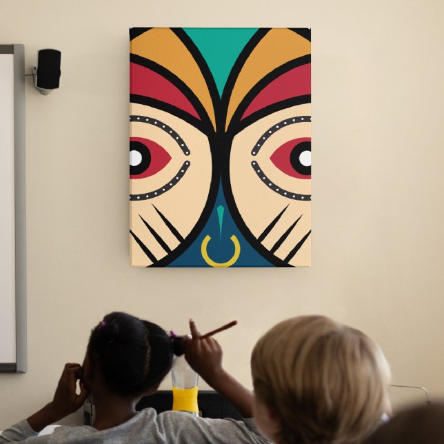 Impressão Em Tela Tribal Ronda Africana (Criador carregado)