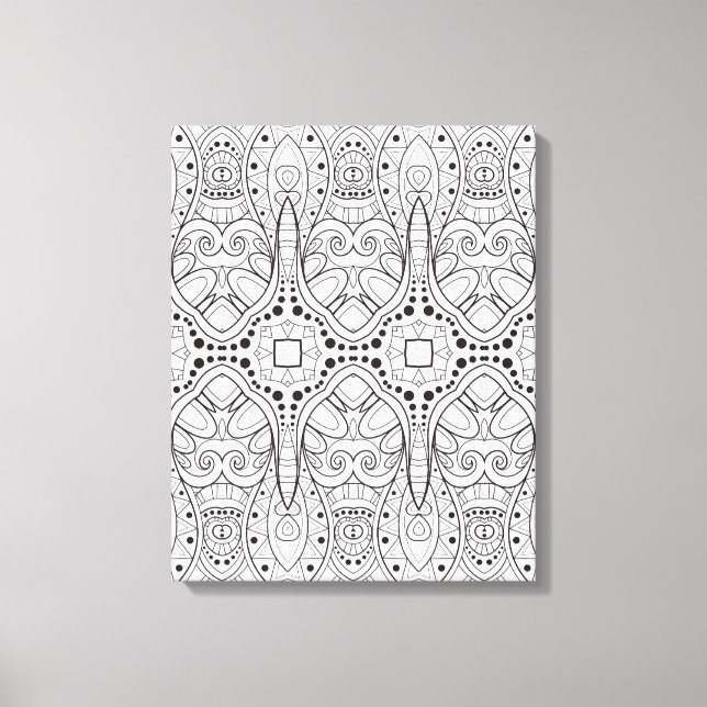 Impressão Em Tela Tribal Zendoodle Design 6 (Frente)