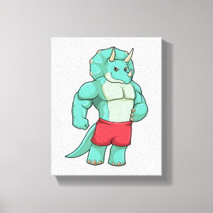 Impressão Em Tela Tricerátops como Criador de Porcos em Bodybuilding