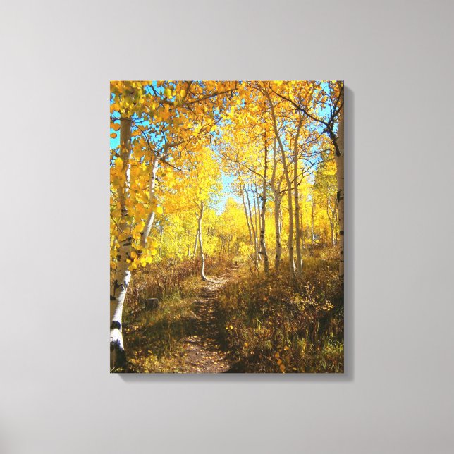 Impressão Em Tela Trilha De Aspens (Frente)