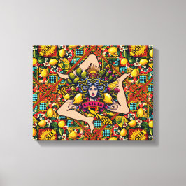 Impressão Em Tela Trinacria Sicilia