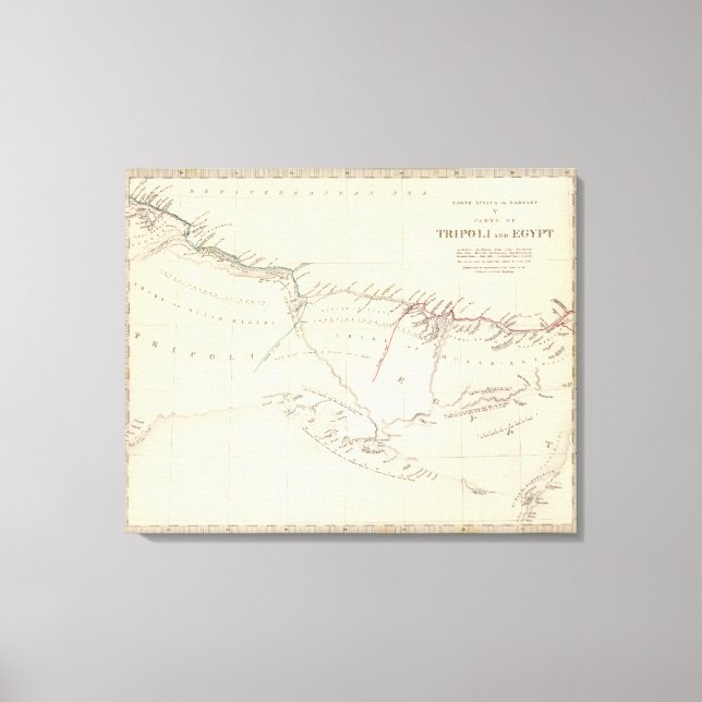 Impressão Em Tela Tripoli, Egito (Frente)