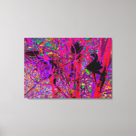 Impressão Em Tela Trippy Abstrato Rainbow Oriental Lily Flowers