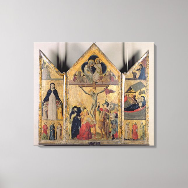 Impressão Em Tela Triptych com Cenas da Vida do (Frente)
