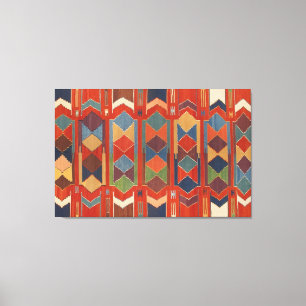 Impressão Em Tela Triptych de padrão de quilim turco temporário