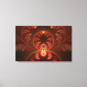 Impressão Em Tela Triptych vermelho-laranja Abstrato moderno