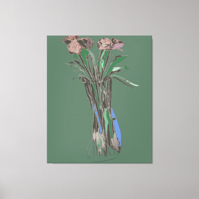 Impressão Em Tela Triptych Wall Art ImperfeitoFlowers Ainda Bloqueia (Frente)