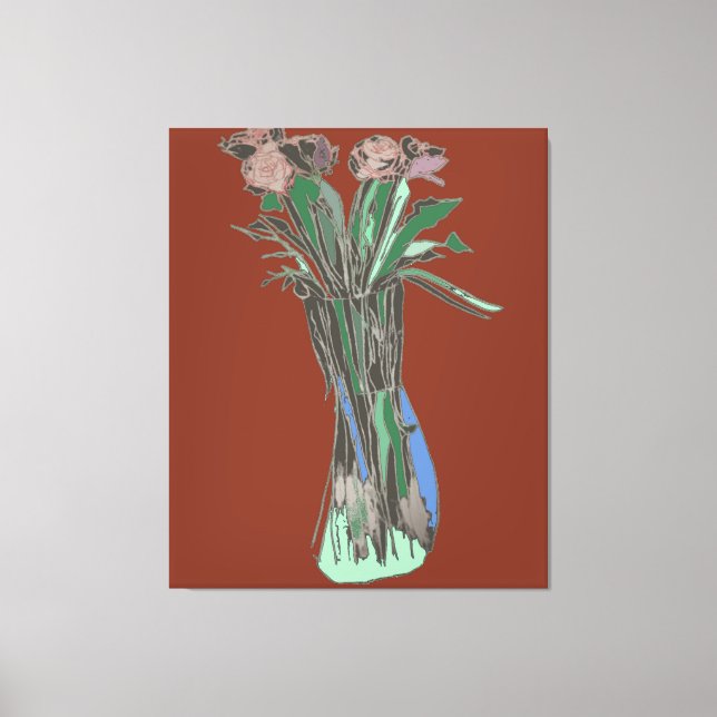 Impressão Em Tela Triptych Wall Art ImperfeitoFlowers Ainda Bloqueia (Frente)