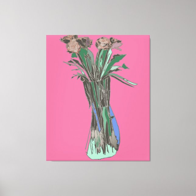 Impressão Em Tela Triptych Wall Art ImperfeitoFlowers Ainda Bloqueia (Frente)