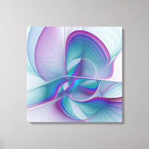 Impressão Em Tela Triptys de Turquesa Azul Cor-de-Abstrato moderna