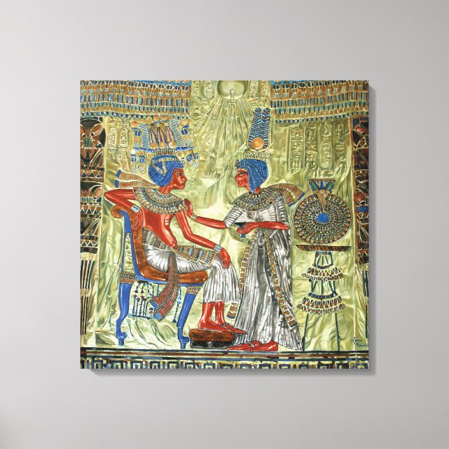 Impressão Em Tela Trono de Tutankhamon (Frente)