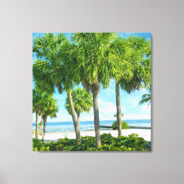 Impressão Em Tela Tropical Palm Garden Wall Art Coastal Decor
