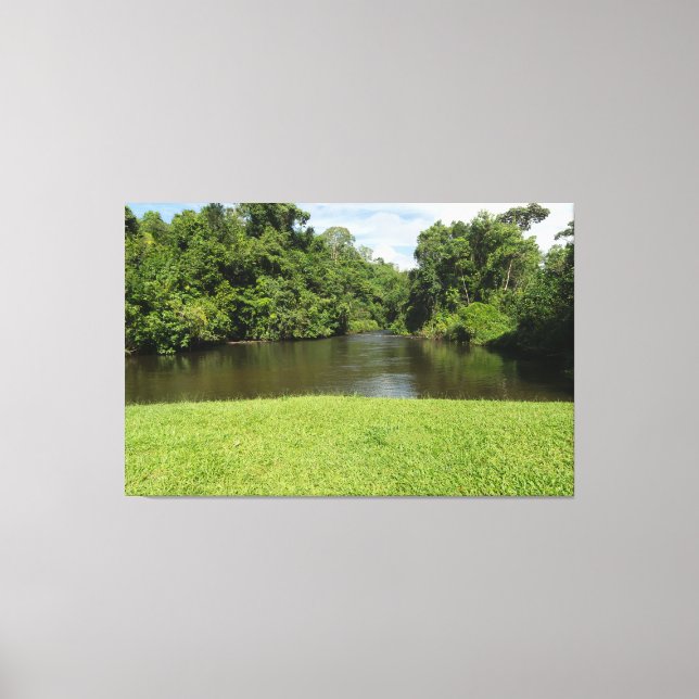 Impressão Em Tela Tropical Zenith at Morro de São Paulo (Frente)