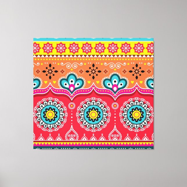 Impressão Em Tela Truck Art paquistanês: Colorido (Frente)