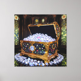 Impressão Em Tela Truhen voller Diamanten