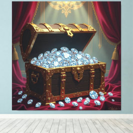 Impressão Em Tela Truhen voller Diamanten