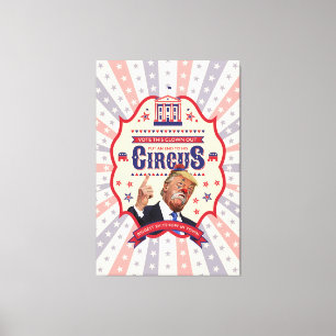 Impressão Em Tela Trump É Um Palhaço - Vintage Circus Poster