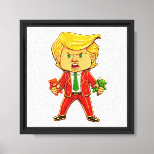 Impressão Em Tela Trump Feliz Trump Divertido Investimento Trump Car