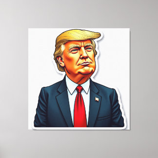 Impressão Em Tela Trump Parecendo Digna