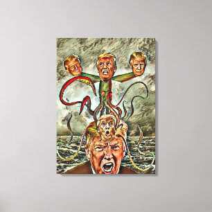 Impressão Em Tela Trump True Form Abstrato Watercolor