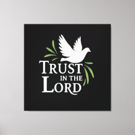 Impressão Em Tela Trust in the Lord White Dove Christian Flat Cards