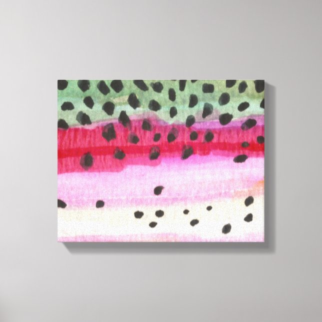 Impressão Em Tela Truta Arco-Íris (Frente)