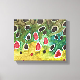 Impressão Em Tela Truta Marrom